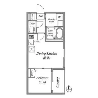 グランディオ鶴橋【1階】の間取り