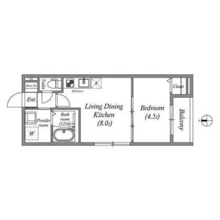 グランディオ鶴橋【1階】の間取り