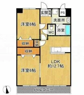 グリーンヒル櫛原【302号室】の間取り