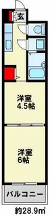 レスプランドール【404号室】の間取り