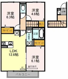 キングスヒルズ【2階】の間取り