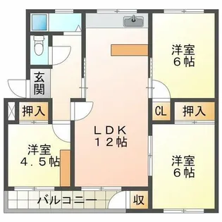東垂水住宅7号棟【5階】の間取り