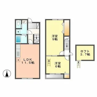 愛知県名古屋市西区歌里町【アパート】の間取り