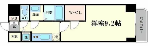 プレサンス江戸堀【1108号室】の間取り