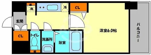 SHOKEN Residence OSAKA MIYAKOJIMA【11階】の間取り