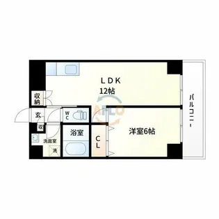 アビタシオン九条【4階】の間取り