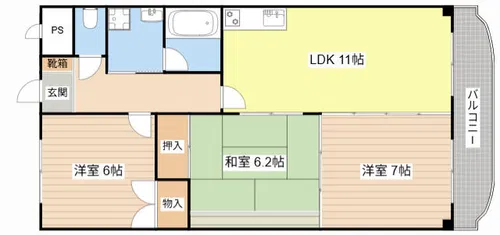 クレストYMDⅡ【3階】の間取り