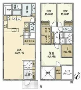愛知県日進市赤池南1丁目【一戸建】の間取り