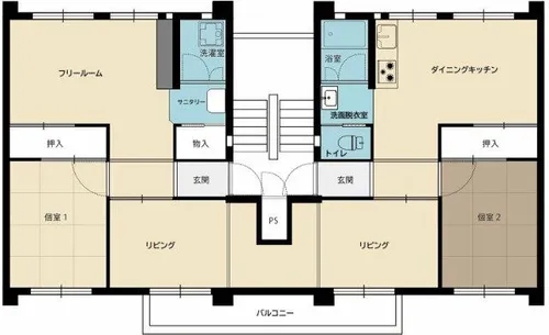 公社賃貸SMALIO 香里三井B【25-207号室】の間取り