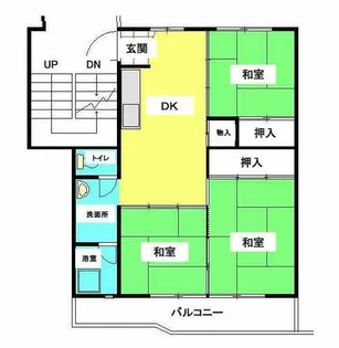 公社賃貸SMALIO 三原台B【1-1104号室】の間取り