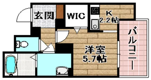 グランベール高槻【201号室】の間取り