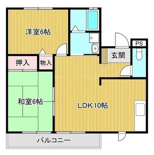 クレールタウンB棟【1階】の間取り