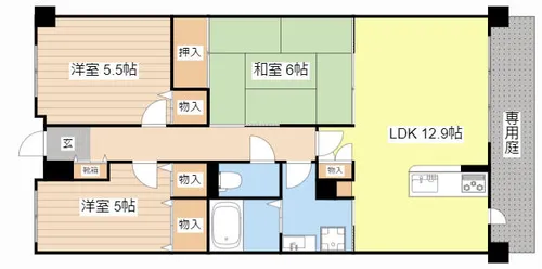Mプラザ彦根駅前【103号室】の間取り