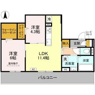ヌーベル・ヴィ―侍従池【3階】の間取り