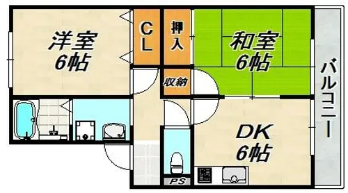 クレスト晴雅【1階】の間取り