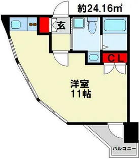 №63 オリエントキャピタルタワー【17階】の間取り