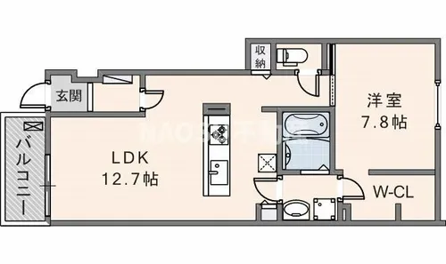 ベル・フォーレ石切【103号室】の間取り