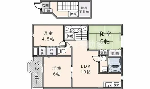 サンヒルズ【203号室】の間取り