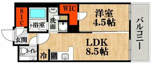 PHOERME TENNOJI East【303号室】の間取り