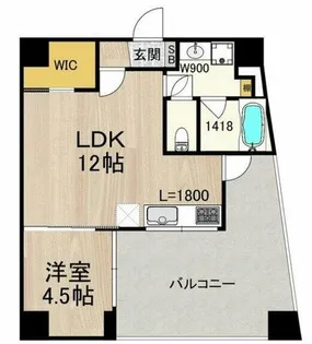 大阪府大阪市中央区東高麗橋【マンション】の間取り