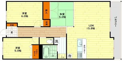 レジディア都島Ⅰ【4階】の間取り