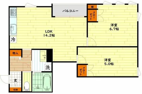 大阪府大阪市旭区赤川2丁目【アパート】の間取り