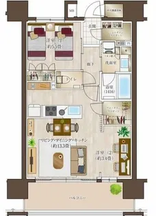 パークホームズ大濠公園フロント【3階】の間取り