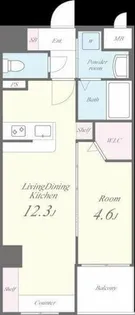 ル パルテール大濠【2階】の間取り