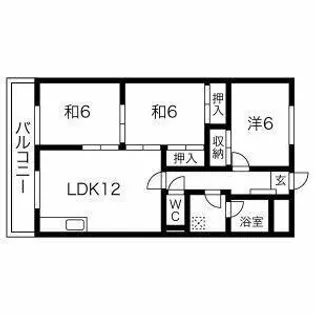 ハイライフ小笹【5階】の間取り