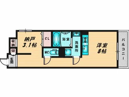 S-MOVE大阪鶴見【3階】の間取り
