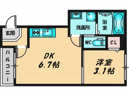 ハーモニーテラス小路東Ⅵ【3階】の間取り