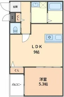 クレスト高安【1階】の間取り