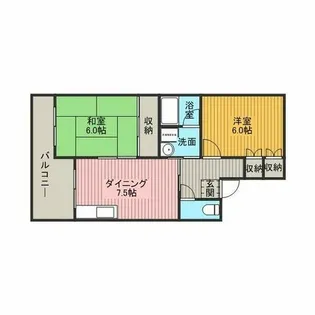 愛知県名古屋市昭和区福江1丁目【マンション】の間取り