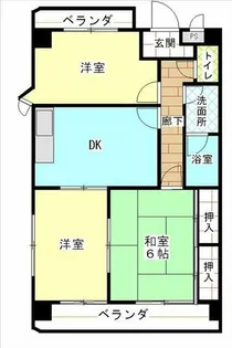 リバーサイド雅【4階】の間取り