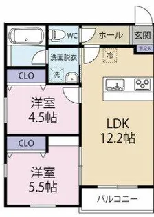 Grace下六万寺【3階】の間取り