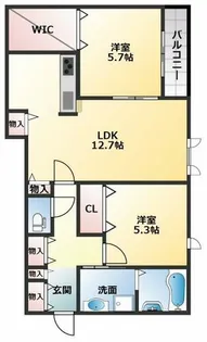 シャーメゾンアルル【2階】の間取り