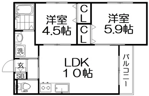 persimmon香里園【3階】の間取り