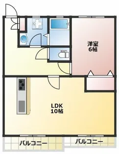 タウニィ大町Ⅰ【2階】の間取り
