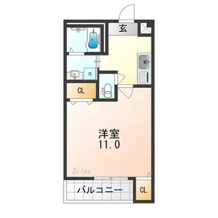 ルアン阿倍野【2階】の間取り