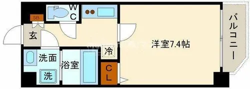 ミラージュパレス上本町【1104号室】の間取り