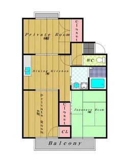 ハイツジュピターA棟【202号室】の間取り