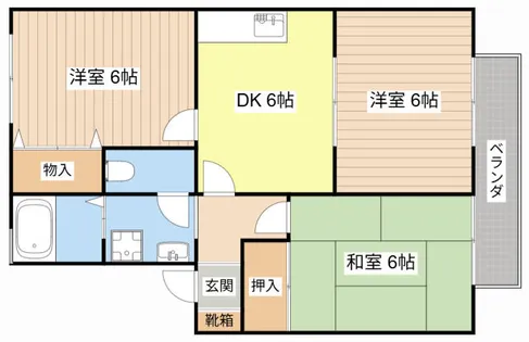 ムリノ・ア・ヴェント【202号室】の間取り