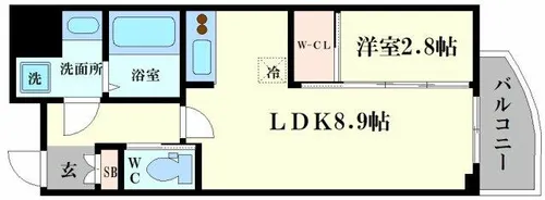 セレニテ福島アリア【8階】の間取り