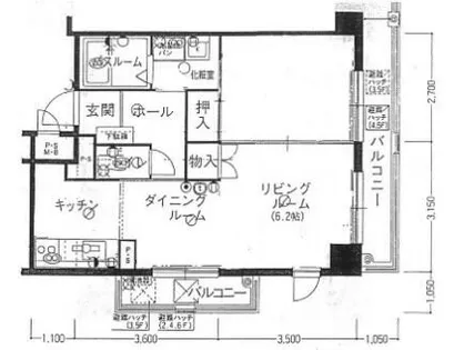 クリーンピア南大路時計台【2階】の間取り