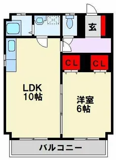 ブルーハイツ岸の浦【7階】の間取り