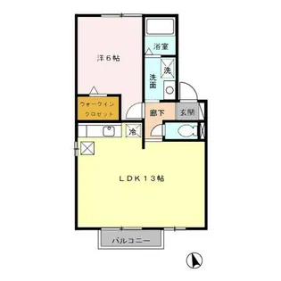 Bonheur Virage【A102号室】の間取り