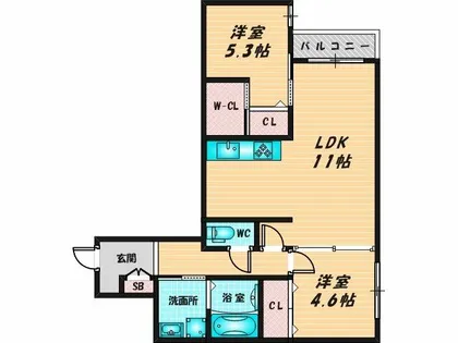 KOGI Residence 花園本町【2階】の間取り