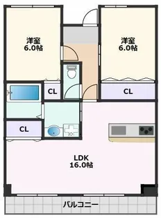 エクレール五月が丘【4階】の間取り