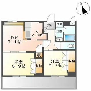 エメラルド A【202号室】の間取り