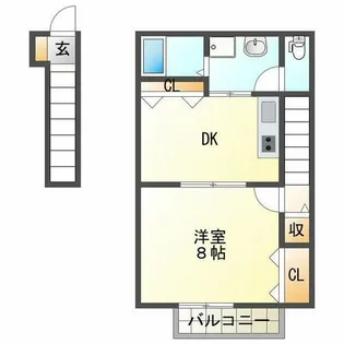 ヒルサイドテラス【2階】の間取り